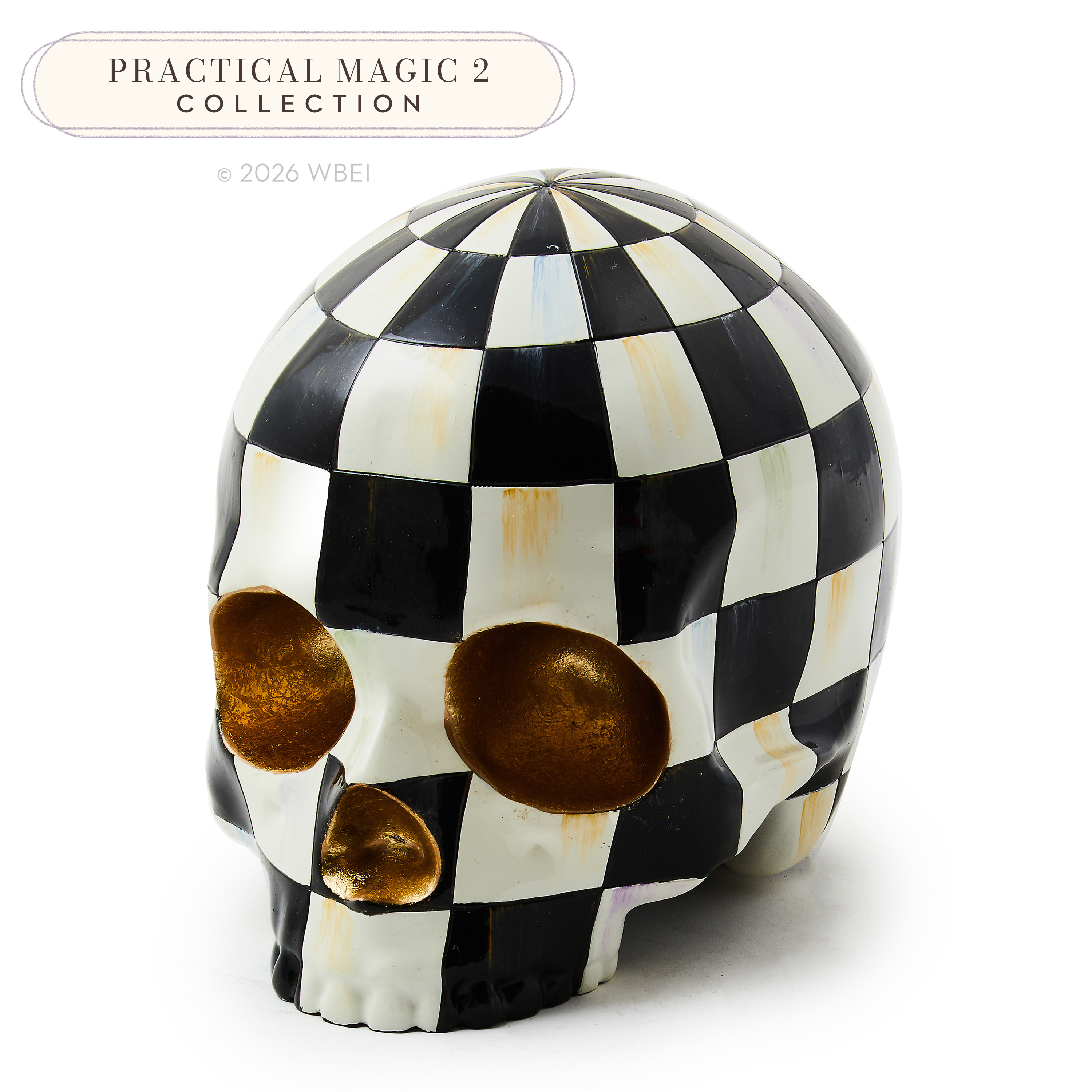 MacKenzie-Childs Courtly Check Skull | MacKenzie-Childs