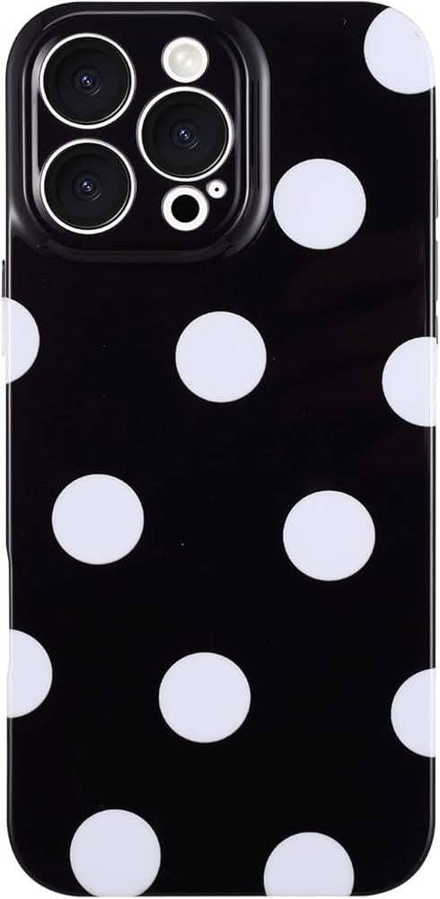 Compatible with iPhone 14 Pro Max Case, Cute Polka Dot Glossy Design for Women, Shockproof Soft T... | Amazon (US)