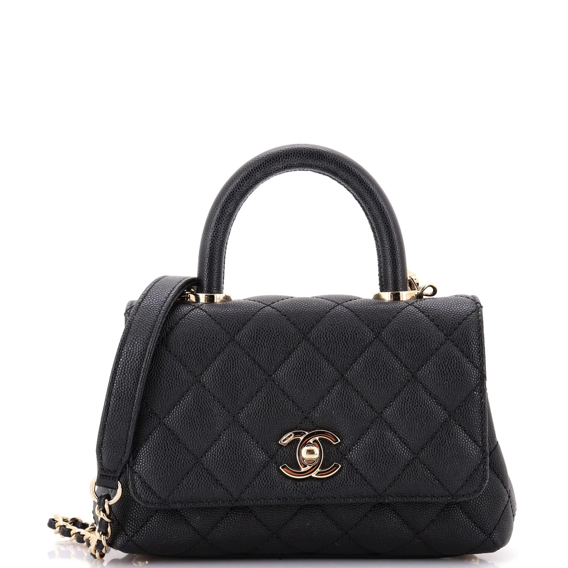 Coco Top Handle Bag Quilted Caviar Extra Mini | Shop Simon