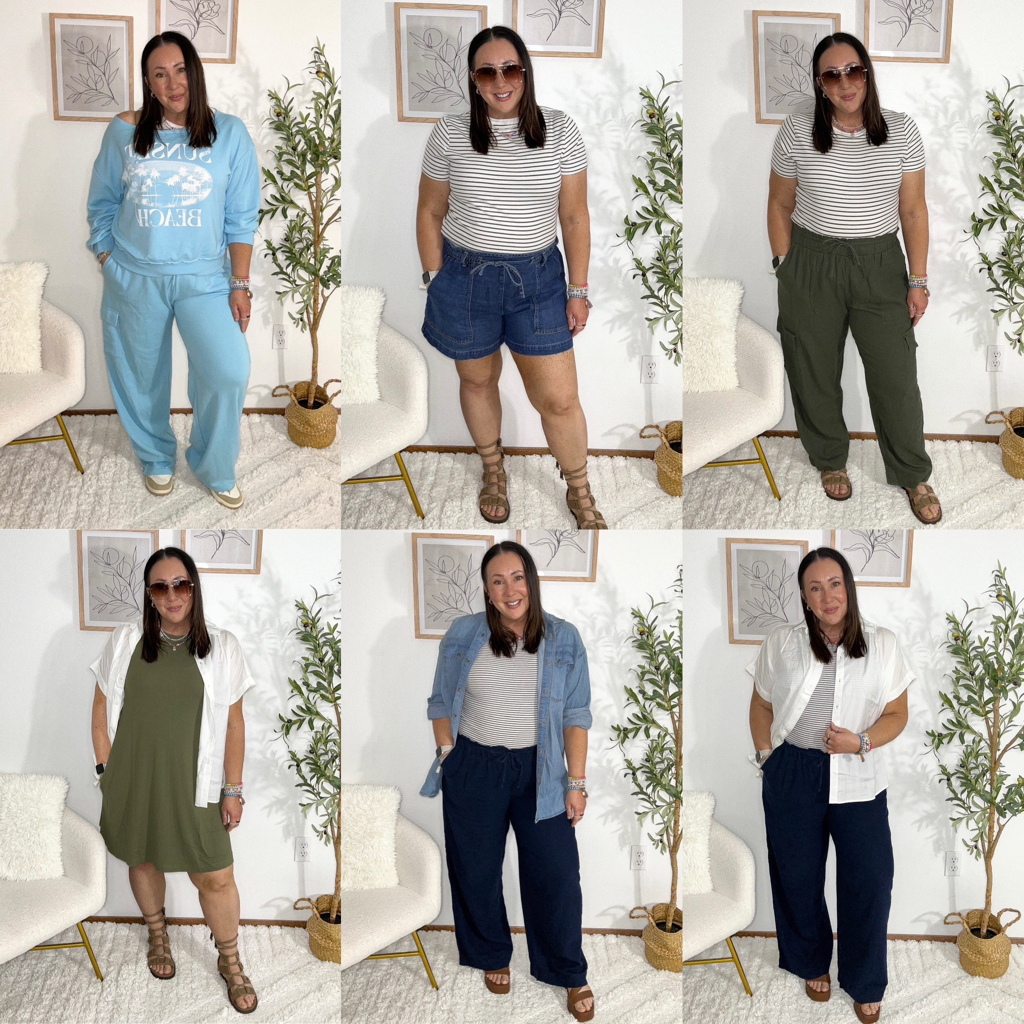 Walmart midsection friendly try-on! XL off the shoulder pullover. XL matching wide leg pants. XL ribbed tee. XL utility shorts. Large sleeveless dress. XL short sleeve button down top. Large denim button down top. XXL ribbed tank top. Large wide leg linen pants. XL straight leg linen pants  

#LTKSeasonal #LTKOver40 #LTKMidsize