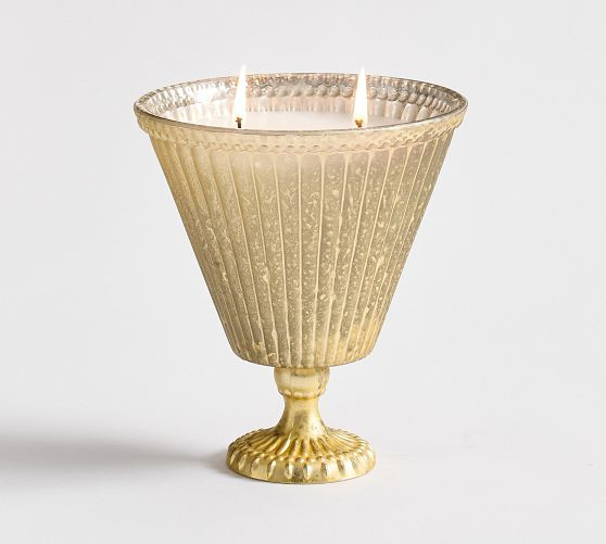 Fluted Mercury Candle - Laurel & Incense | Pottery Barn (US)