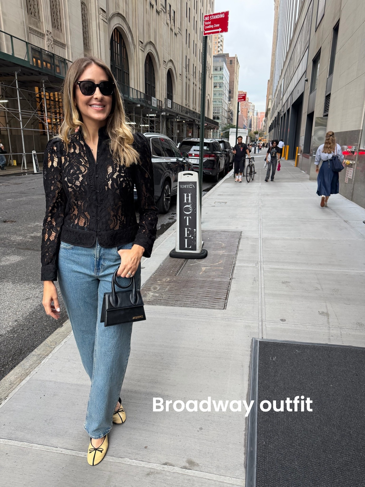 Broadway musical outfit last night 
Wearing small on the lace jacket and 27 jeans 
All run tts 
I am 5’9” for your reference