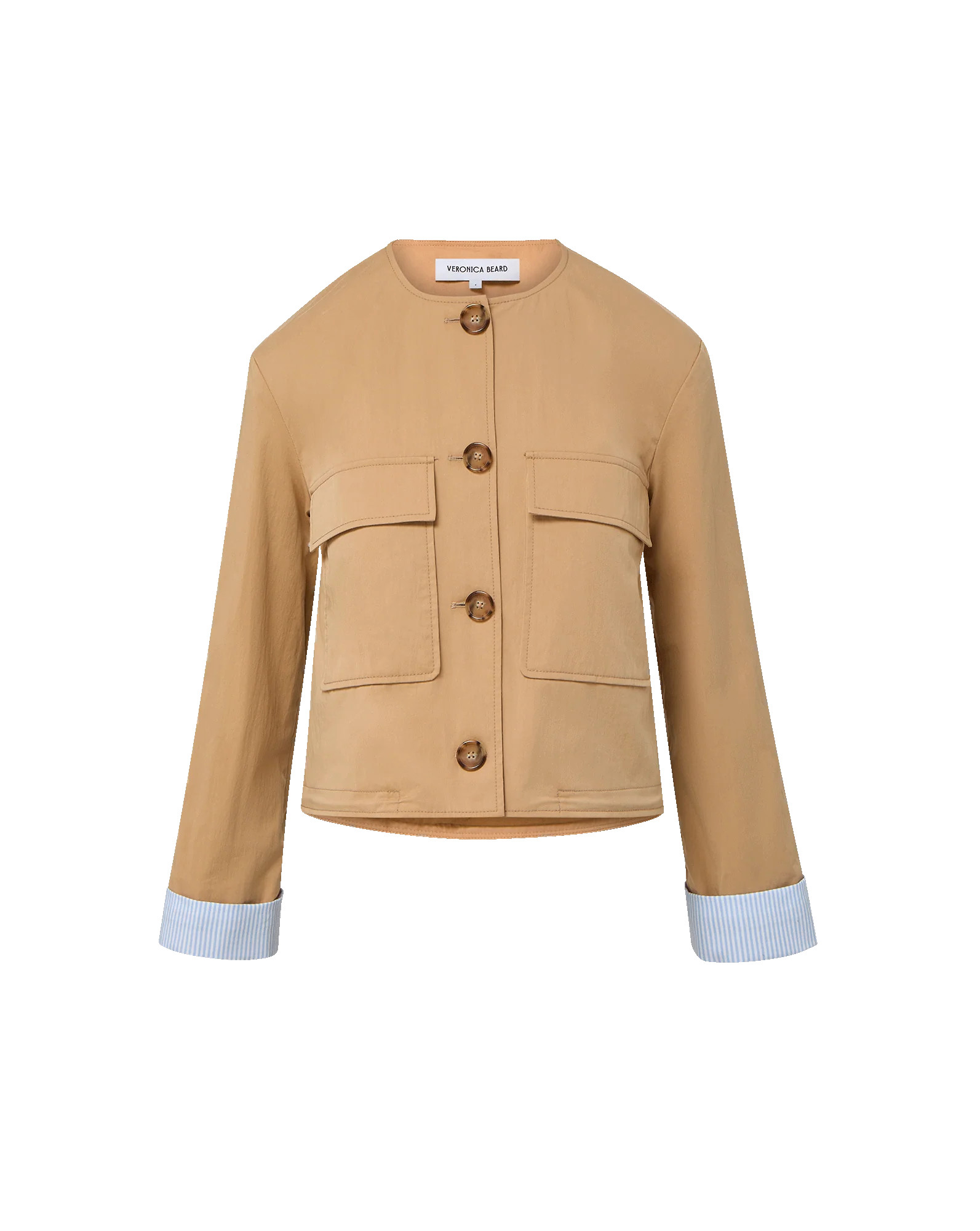 Gala Cropped Utility Jacket in Khaki | Veronica Beard | Veronica Beard