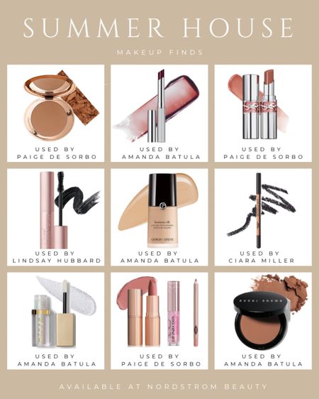 Check out these makeup finds we’ve spotted the Summer House beauties using! They’re all available at our favorite place to shop for all things makeup and beauty, @nordstrombeauty#nordstrompartner #nordstrom 

We believe Paige’s YSL lipstick is shade 201. Her Charlotte Tilbury Pencil and Lipstick are Pillow Talk Original. Ciara’s Liner is in Black. And Amanda’s Clinique Gloss was shade “Black Honey"

This post is not affiliated with or endorsed by the celebs mentioned. We just spotted them using the products! All information credits are listed in the corresponding blog post on BigBlondeHair.com.