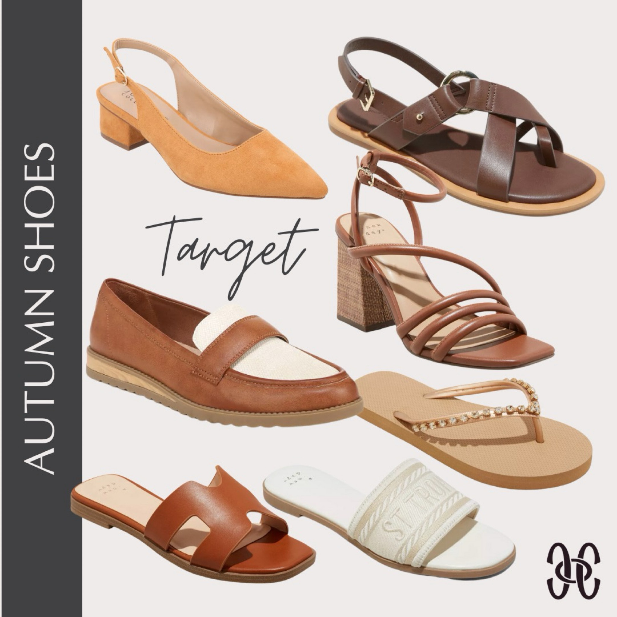 So many gorgeous #hocautumn shoe finds. All the sandals and slides you could want for spring. Target is always a great place for affordable finds. 