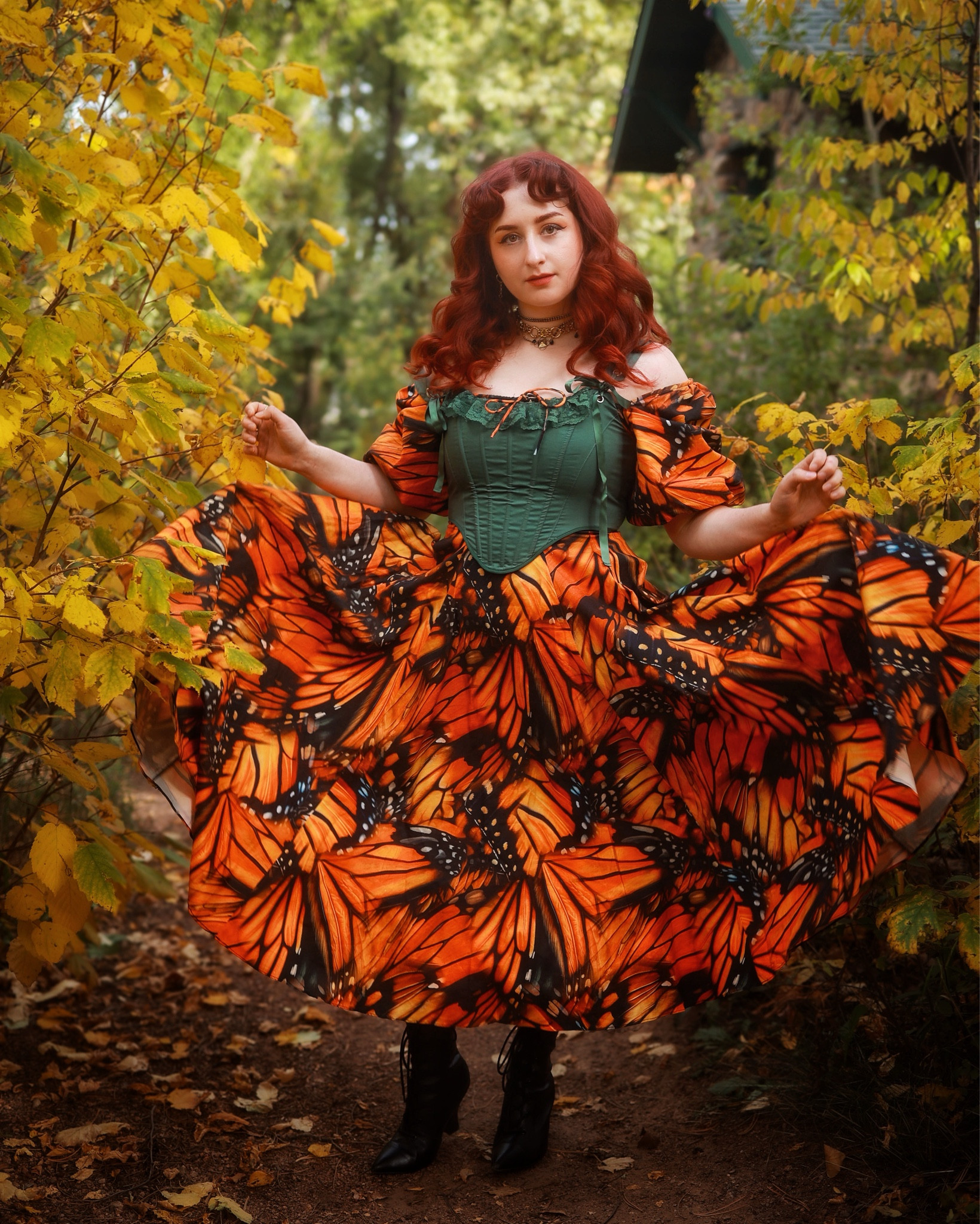 Autumnal monarch butterfly look 🍂🍁 Monarch Day Dress from Selkie - use code DRESSMEUPSCOTTY for 10% off. 

#LTKStyleTip #LTKSeasonal #LTKHalloween
