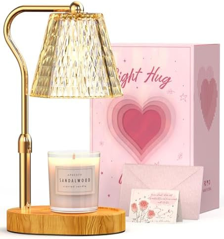 Candle Warmer Lamp with Timer Dimmable Gifts for Women, Adjustable Height Wax Warmer Lamp for Sce... | Amazon (US)