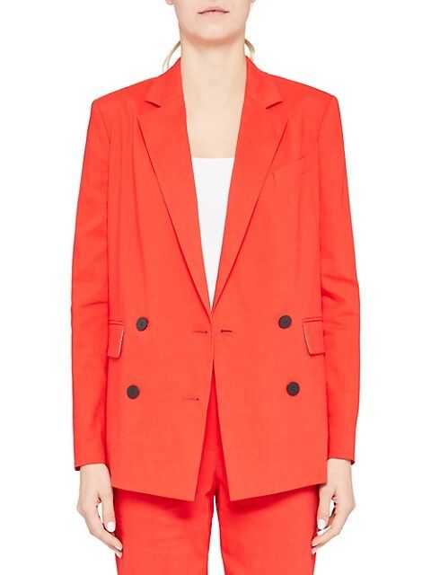 Piazza Double-Breasted Linen-Blend Jacket | Saks Fifth Avenue OFF 5TH
