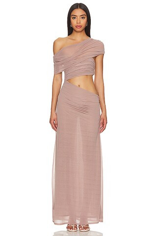 LPA Mona Maxi Dress in Concrete from Revolve.com | Revolve Clothing (Global)