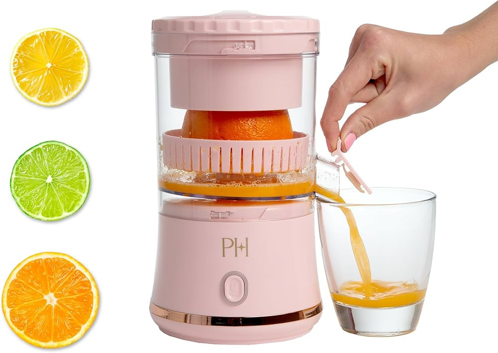 Paris Hilton Electric Citrus Juicer, Mini Portable Cordless Juicer with USB Rechargeable Base, On... | Amazon (US)