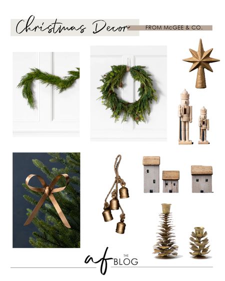 Holiday decor I’m loving at Mcgee & Co!

Faux cedar garland, realistic wreath, nutcracker figurines, gold tree topper, wooden holiday houses set of 3, pinecone candlestick holders, holiday bells 


#LTKhome #LTKSeasonal