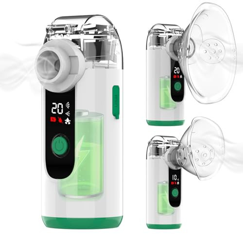 Hand-held Nebulizer for Respiratory System, Portable Nebulizer with Self-Clean Mode, Rechargeable Nebulizer for Adults and Kids | Amazon (US)