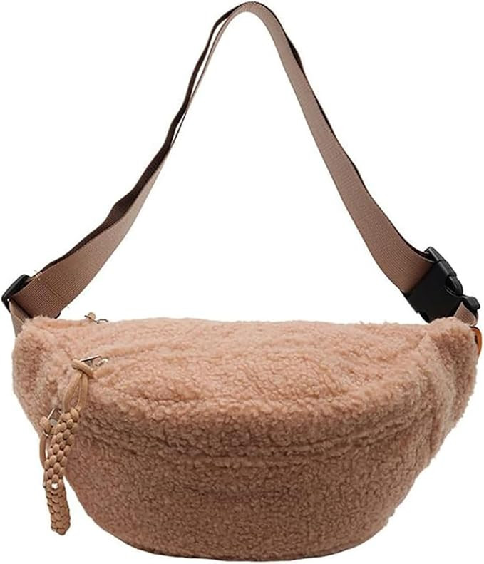 Fleece Sherpa Crossbody Bag for Women Mini Everywhere Belt Bag with Hardware Buckle Small Size Fa... | Amazon (US)