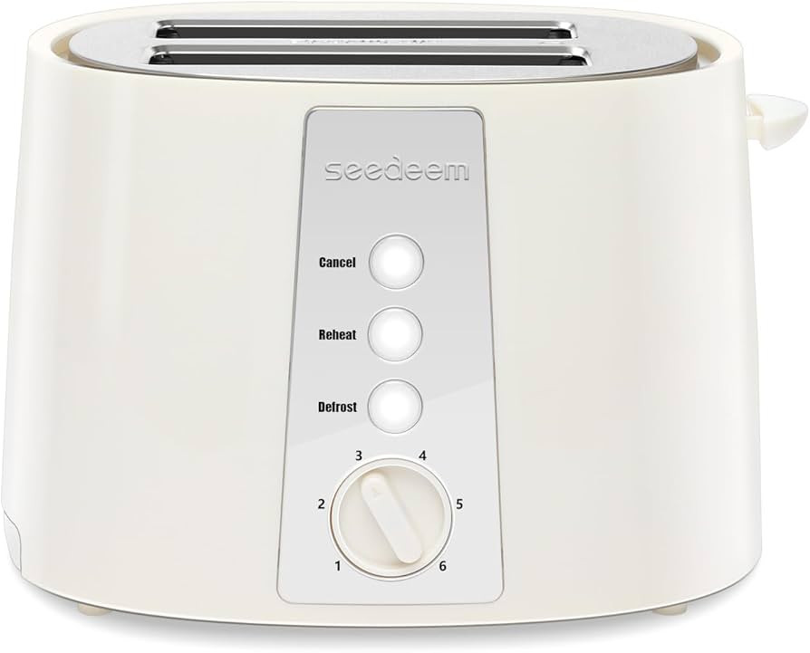 SEEDEEM Toaster 2 Slice, Extra Wide Slot Toaster, 6 Shade Settings, Bread Toaster with Cancel, De... | Amazon (US)