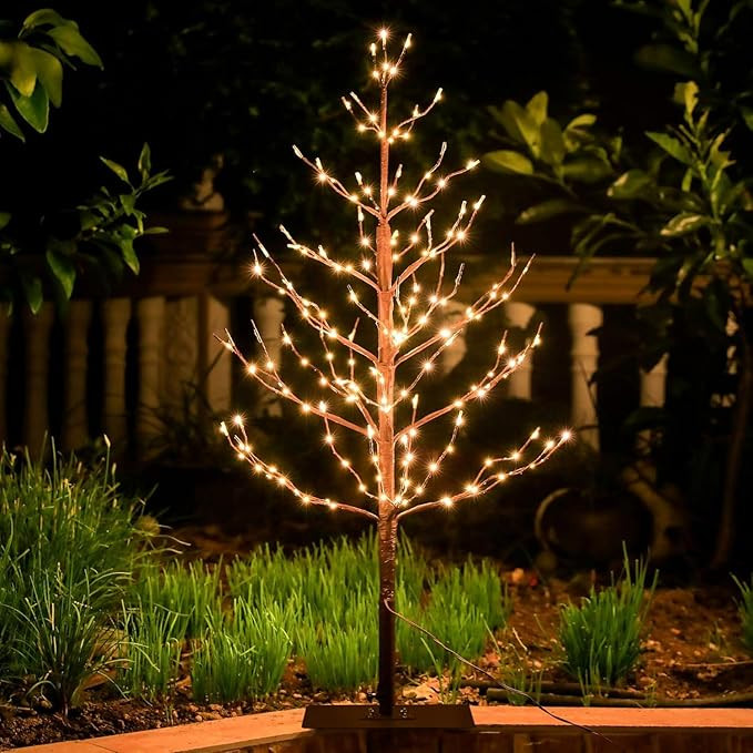 LED Tree Light 3ft 219L Warm White Artificial Tree Decoration for Bedroom Indoor Outdoor Home Fes... | Amazon (US)