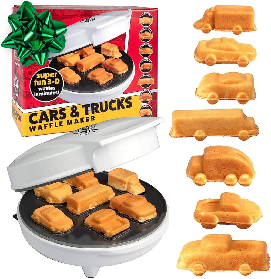 Car & Trucks Waffle Maker - Make 7 Different Race Cars, Trucks & Automobile Vehicle Shaped Pancak... | Amazon (US)