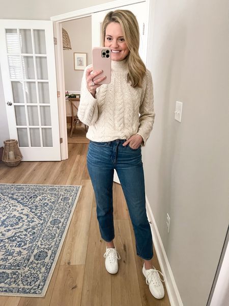 The prettiest and softest cable knit sweater from target! Wearing the size small. 

#LTKunder50 #LTKSeasonal #LTKHoliday