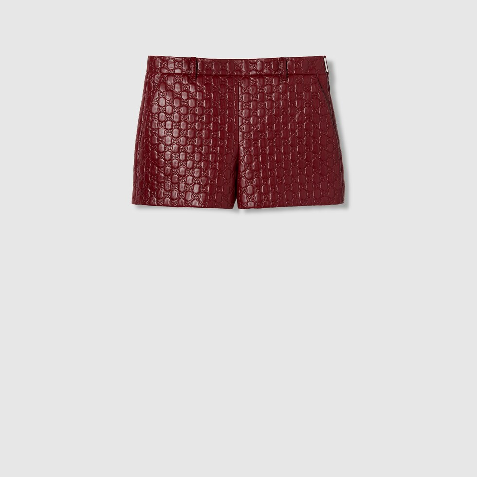 GG embossed leather short | Gucci (US)