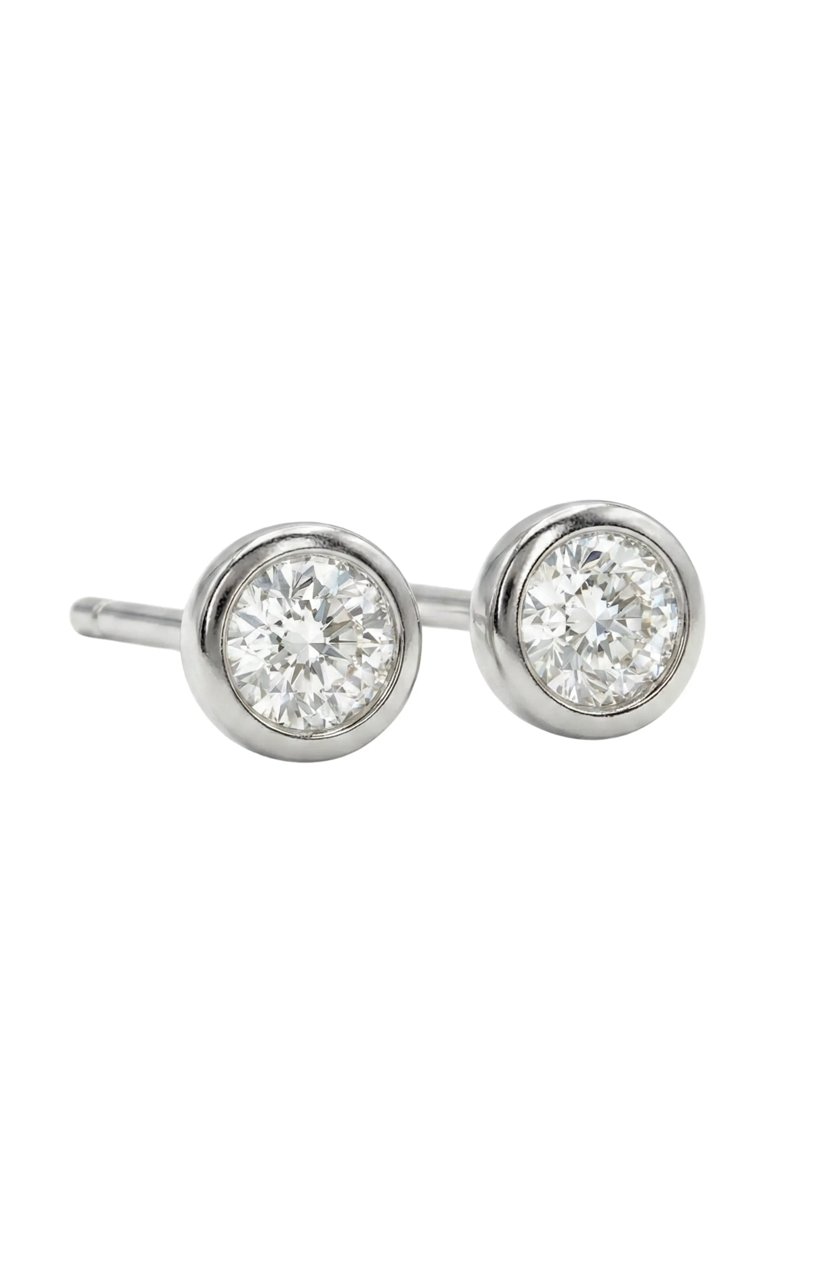 Argento Vivo Sterling Silver Lab Grown Diamond Stud Earrings at Nordstrom | Nordstrom