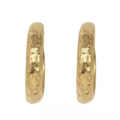 Kenneth Jay Lane Hammered Hoop Earrings, Gold | Belk