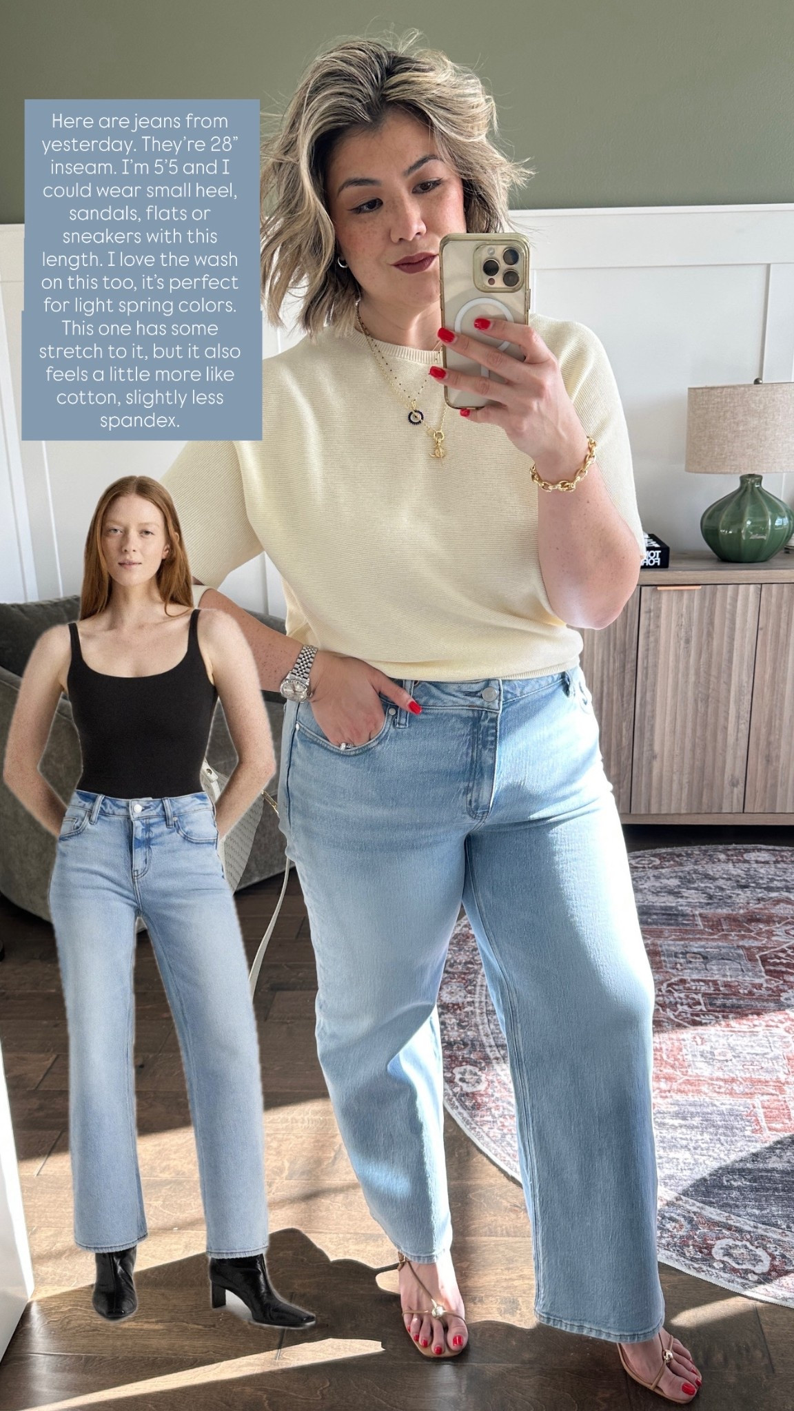 I went with a 32 in these as they fit perfectly. Not too tight, not too loose. I’d say stick with your true size on these. They are a 28” inseam and this is where they hit me being 5’5. I can easily wear flats, heels or sneakers with this length  

#LTKMidsize #LTKootd #LTKOver40