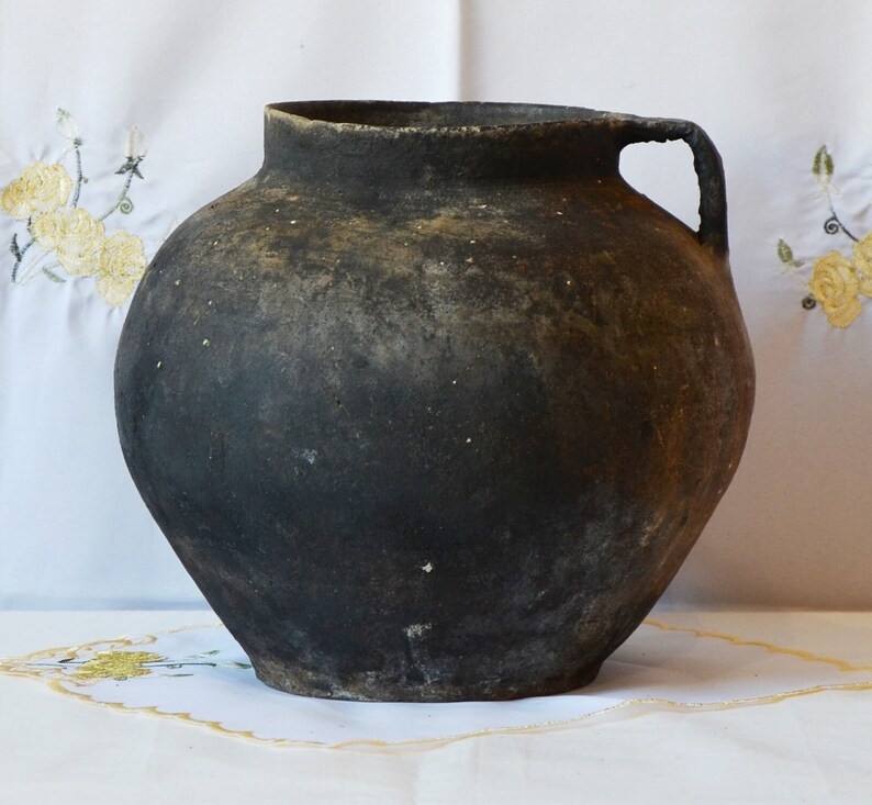 Large antique clay vessel. Rustic terracotta planer pot. Wabi | Etsy | Etsy (UK)