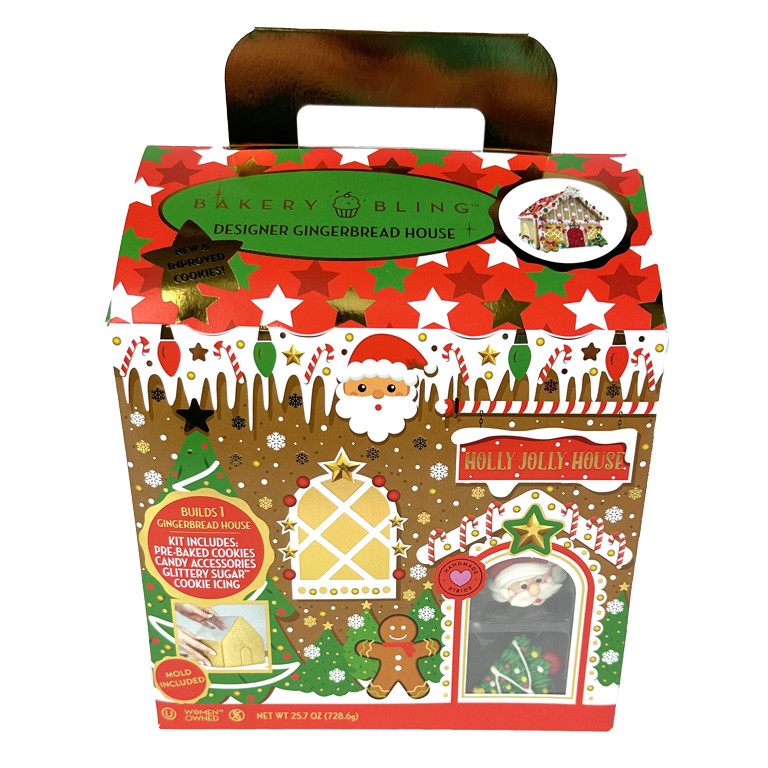 Bakery Bling Holly Jolly Designer Insta-House Kit, 25.7oz, Nut Free, Dairy Free, Kosher, Fully Ba... | Walmart (US)