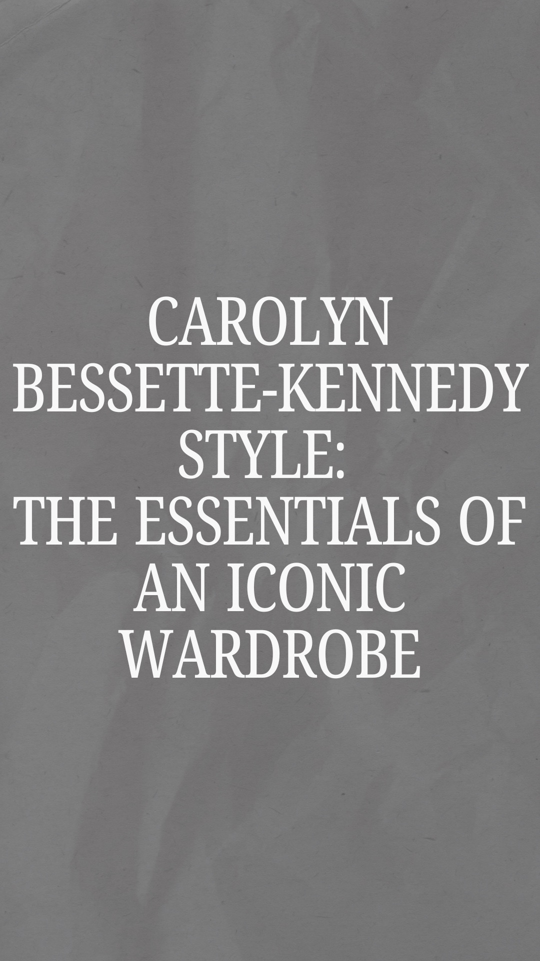 We’re starting a new series inspired by Carolyn Bessette-Kennedy 🤍

This week: the essential pieces behind her iconic minimalist wardrobe.

Clean. Classic. Intentional.


#LTKgrwm #LTKootd #LTKvlog