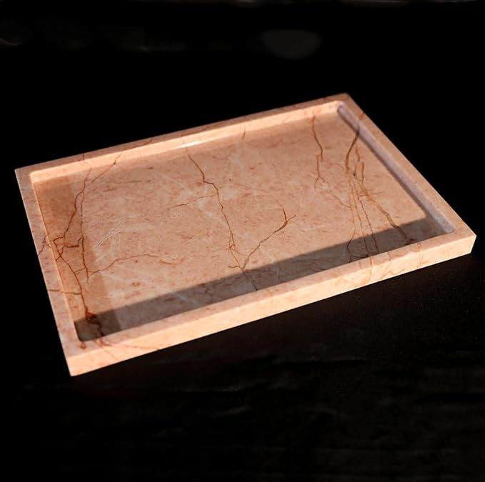 Real Luxurious Natural Marble Vanity Tray Genuine Marble Storage Tray for Home Decor Stone Tray f... | Amazon (CA)