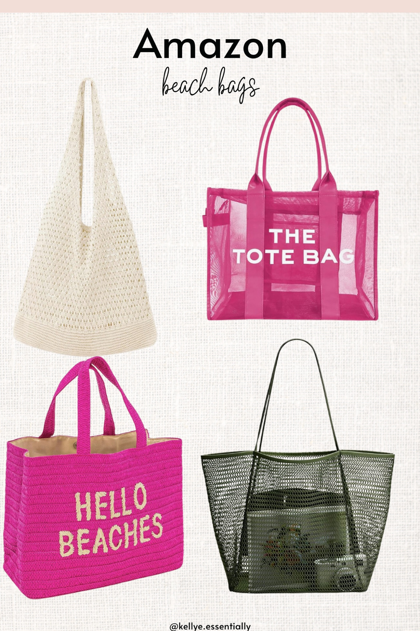 Amazon, beach bags, vacation, tropical, tote bags, affordable, look for less 

#LTKstyletip #LTKitbag #LTKSeasonal