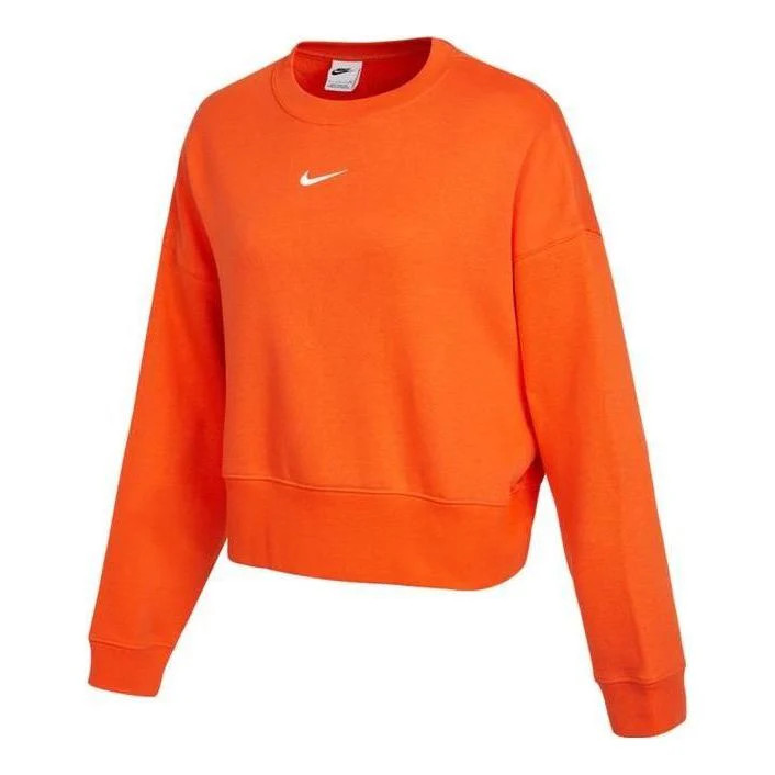 Nike(WMNS) Nike Sportswear Collection Essentials Oversized Crew Sweatshirt 'Orange' | KICKS CREW