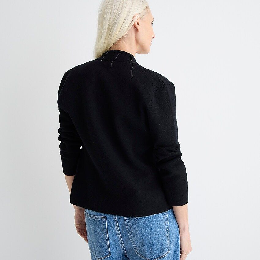 Collarless cropped sweater-blazer | J.Crew US