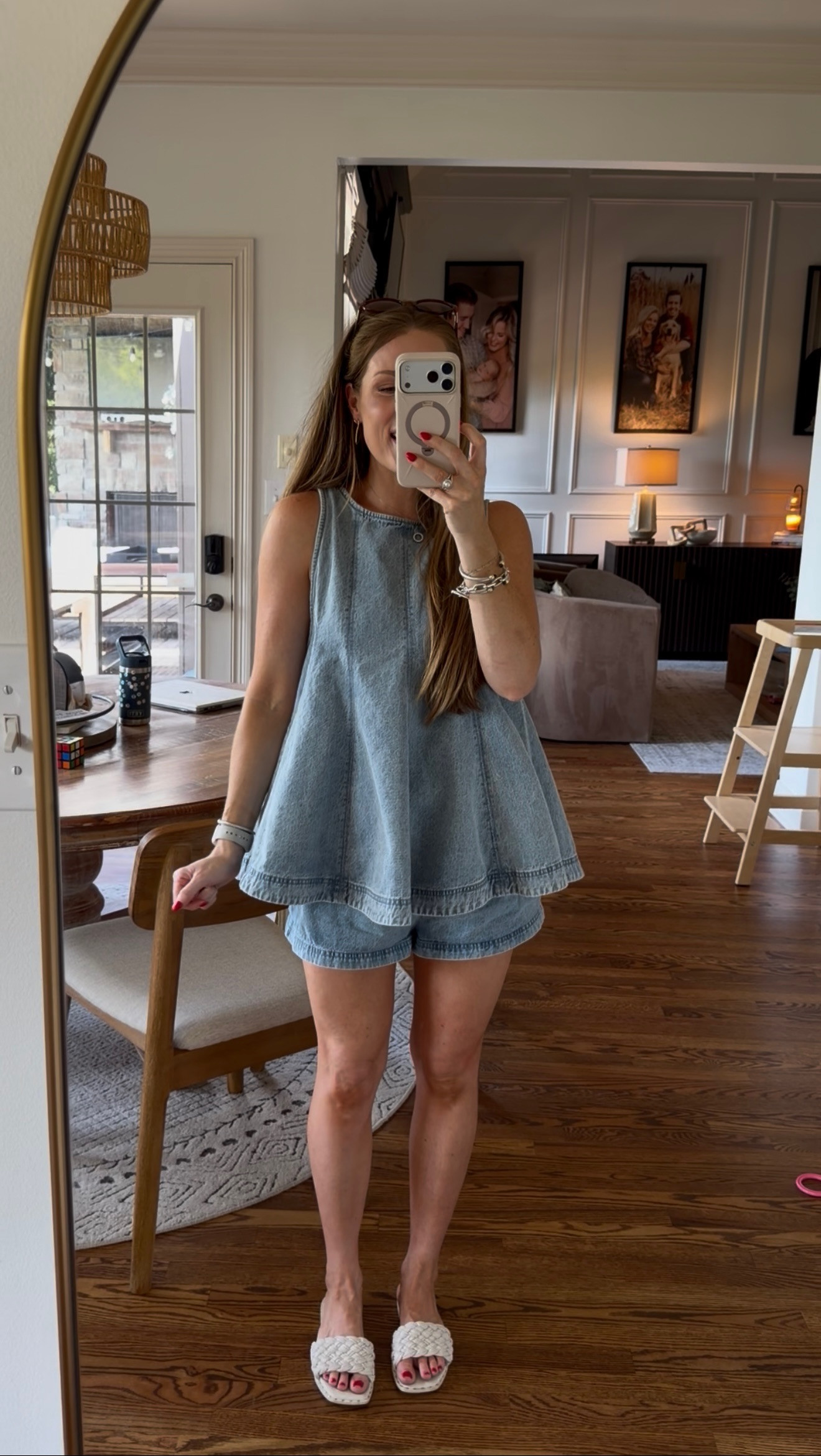 Love this denim set! Wearing a small!

Sandals are out of stock so I linked similar ones!

summer fashion | denim set | matching set | ootd 

 #LTKootd