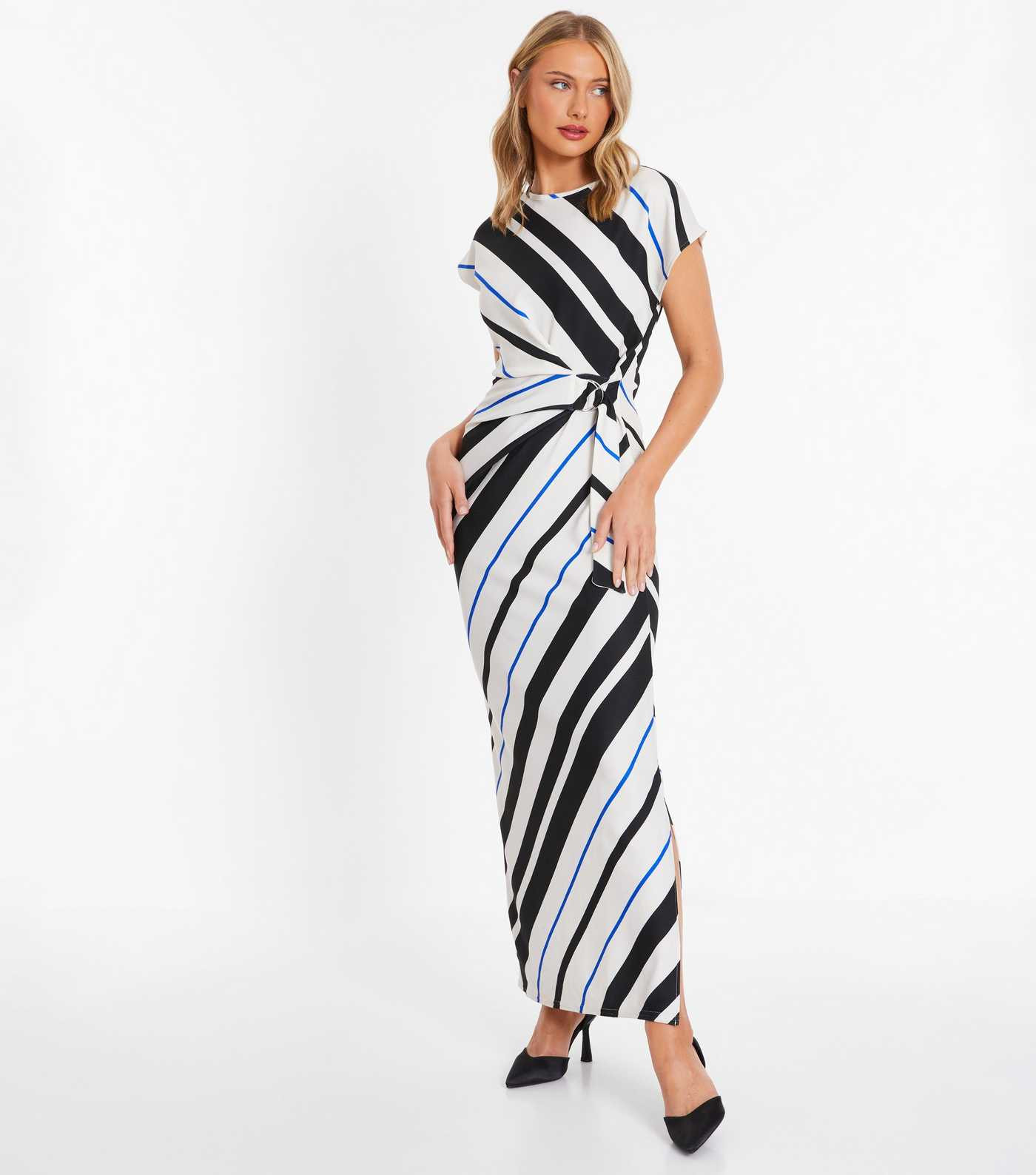 QUIZ White Stripe Maxi Dress | New Look | New Look (UK)