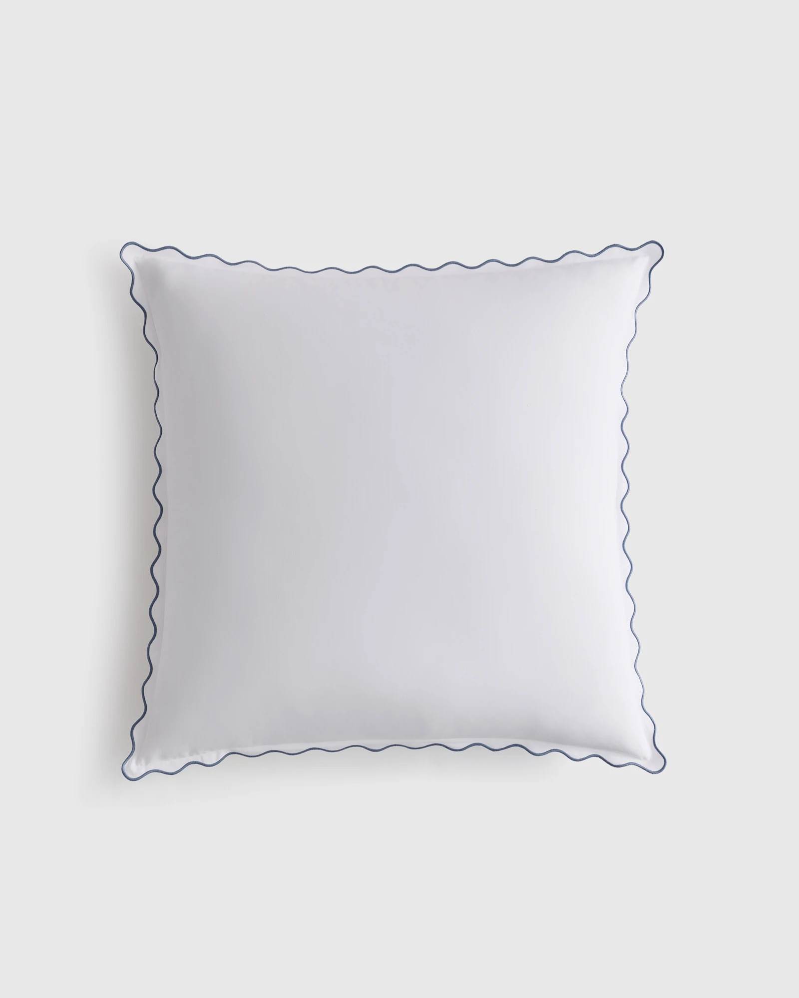 Classic Organic Percale Scallop Euro Sham | Quince