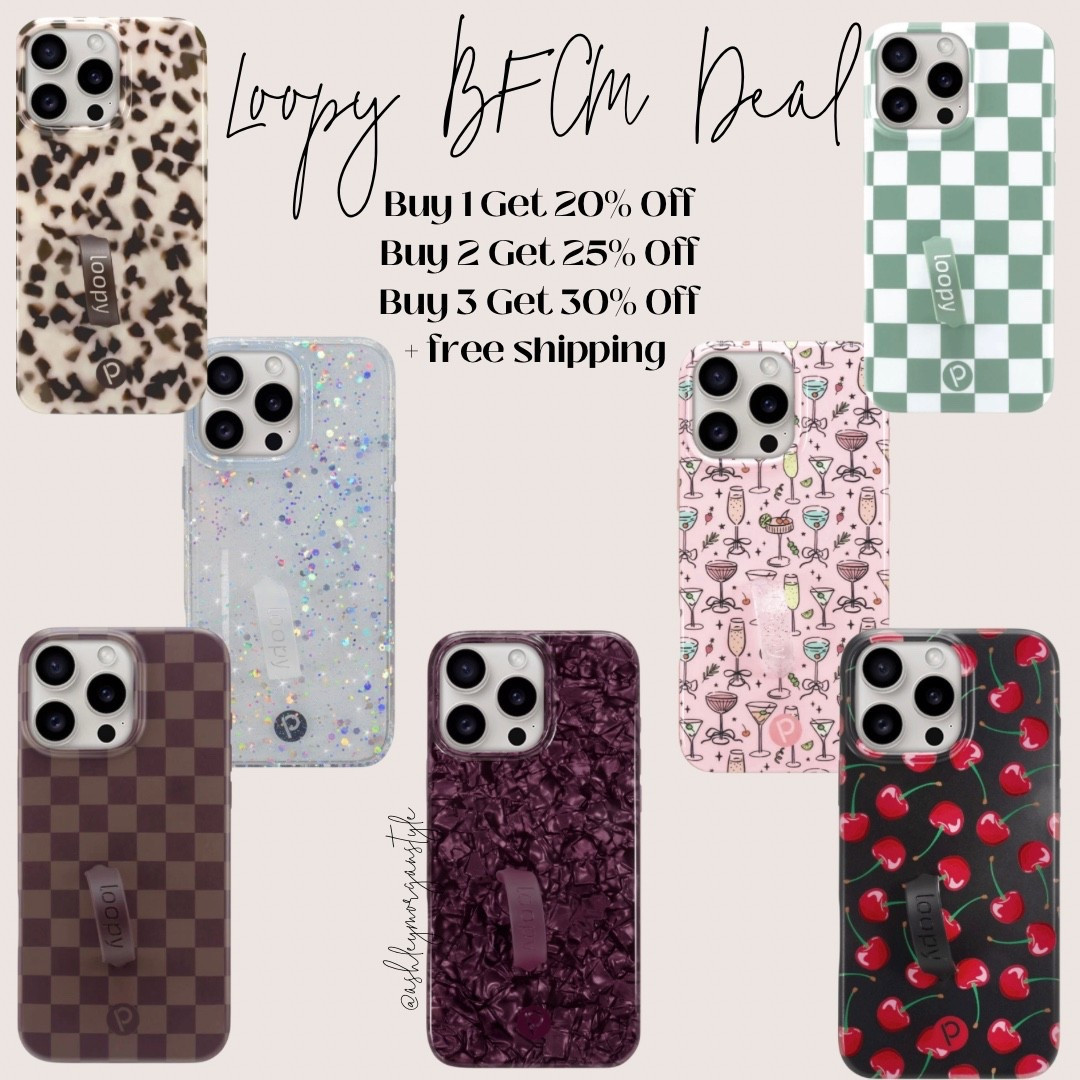 Loopy phone cases on sale up to 30% off with their Black Friday / Cyber Monday deals 📱 Use code Loopy for 20% off 1 case, code Loopier for 25% off 2 cases and code Loopiest for 30% off 3 cases + free shipping.

#loopycase #blackfriday #cybermonday #bfcmdeal #sale #giftidea #stockingstuffer

#LTKSaleAlert #LTKCyberWeek #LTKGiftGuide
