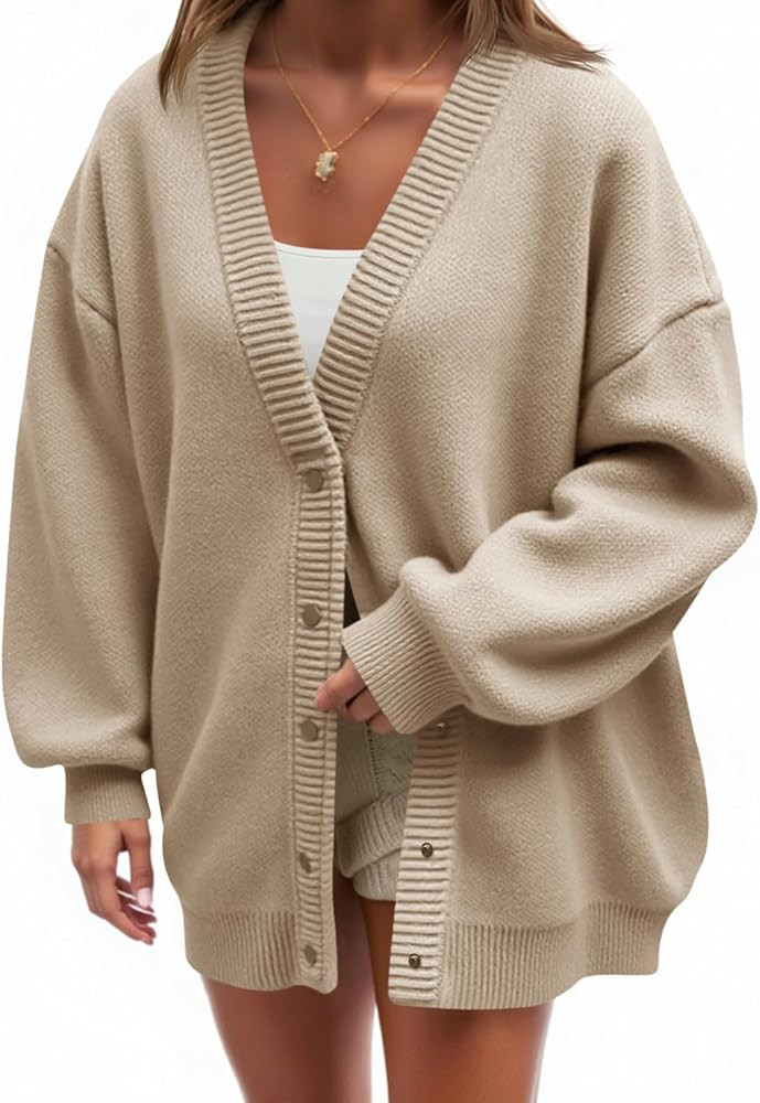 Cicy Bell Womens Oversized Chunky Cardigan Sweaters Trendy Button Down Knit Sweater 2025 Fall Win... | Amazon (US)