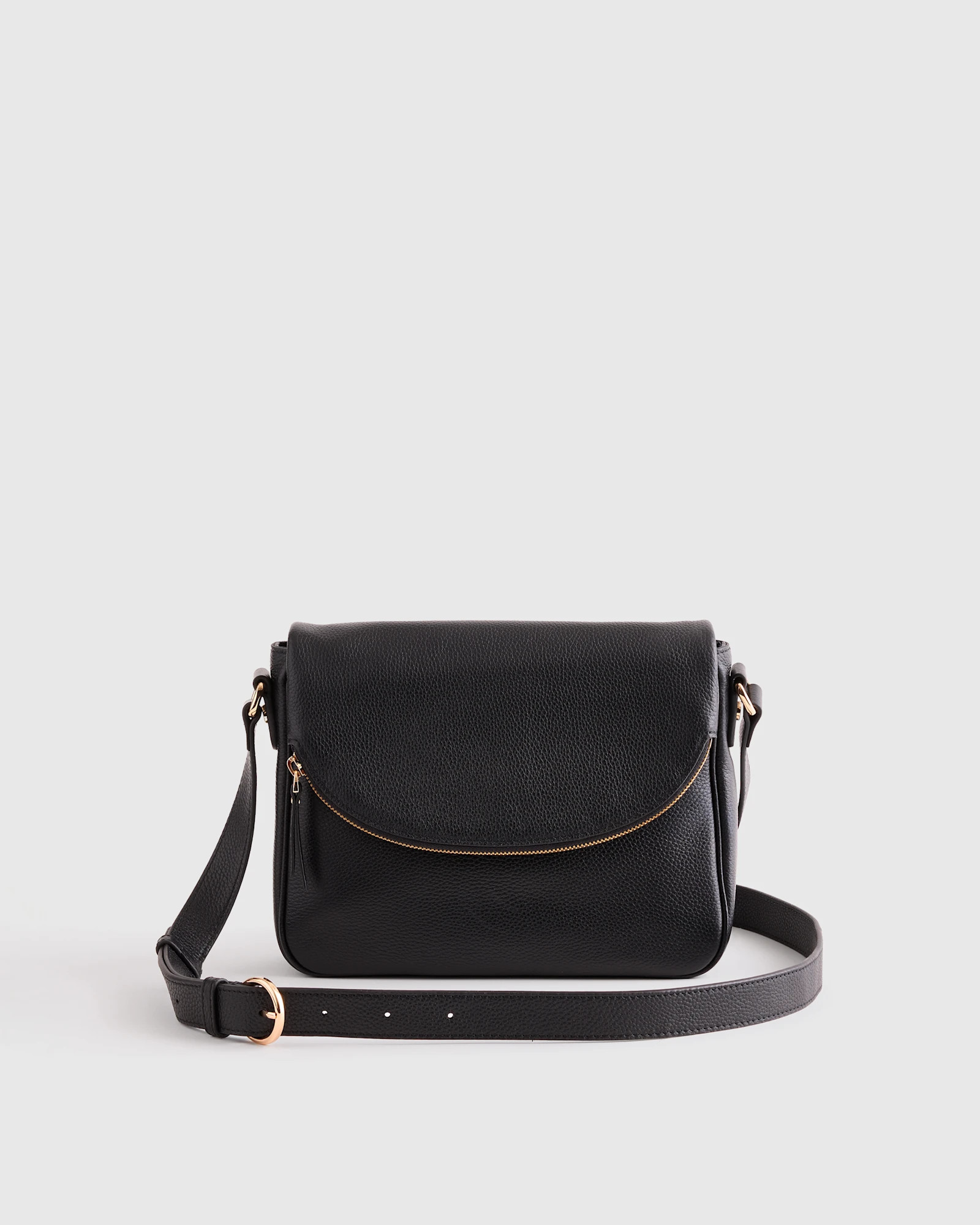 Italian Leather Foldover Crossbody | Quince