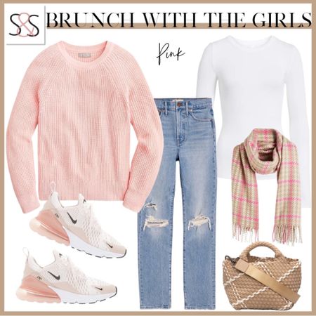 Pink J.Crew fisherman sweater with target jeans and Nike sneakers are perfect for travel or this Valentine’s Day

#LTKstyletip #LTKU #LTKSeasonal