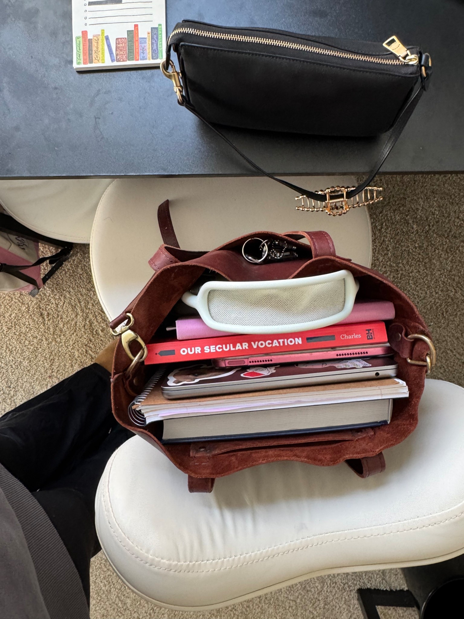in my bag 

#work #bag #university #leather #wfh 

#LTKWorkwear #LTKgrwm