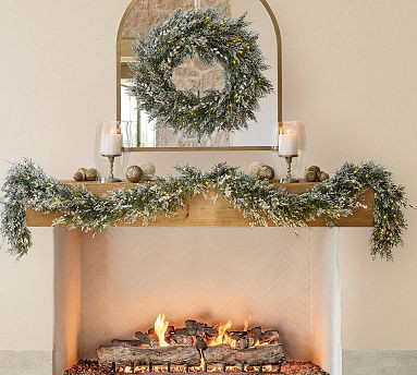 Pine and Pussywillow Wreath - 28"Diam | Pottery Barn (US)
