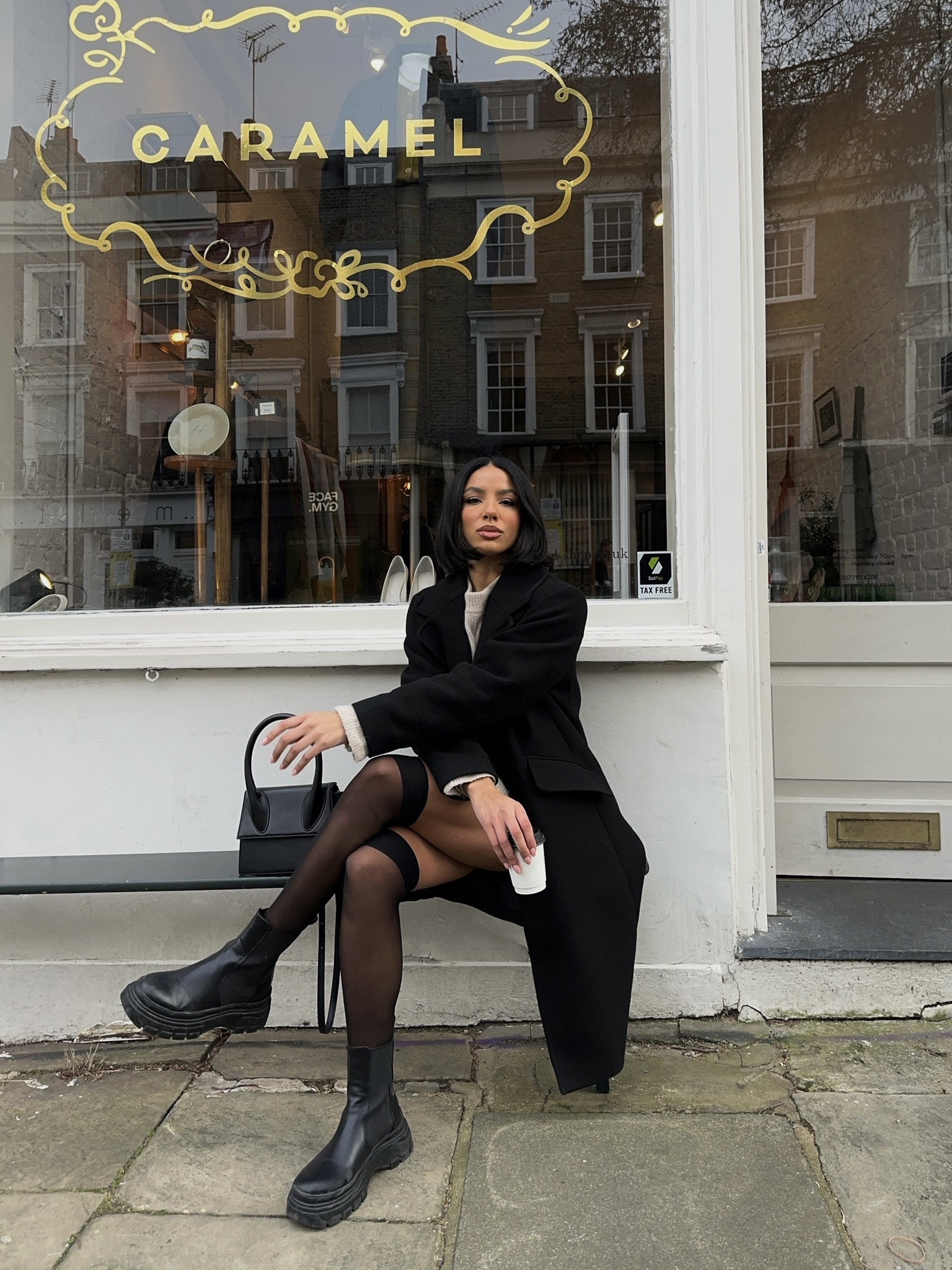 🏷️ autumn/ winter outfit, black biker boots, sheer black socks, oversized black coat, jumper dress, cosy winter look, over sized jumper, neutral outfit 

#LTKSeasonal #LTKMostLoved #LTKeurope