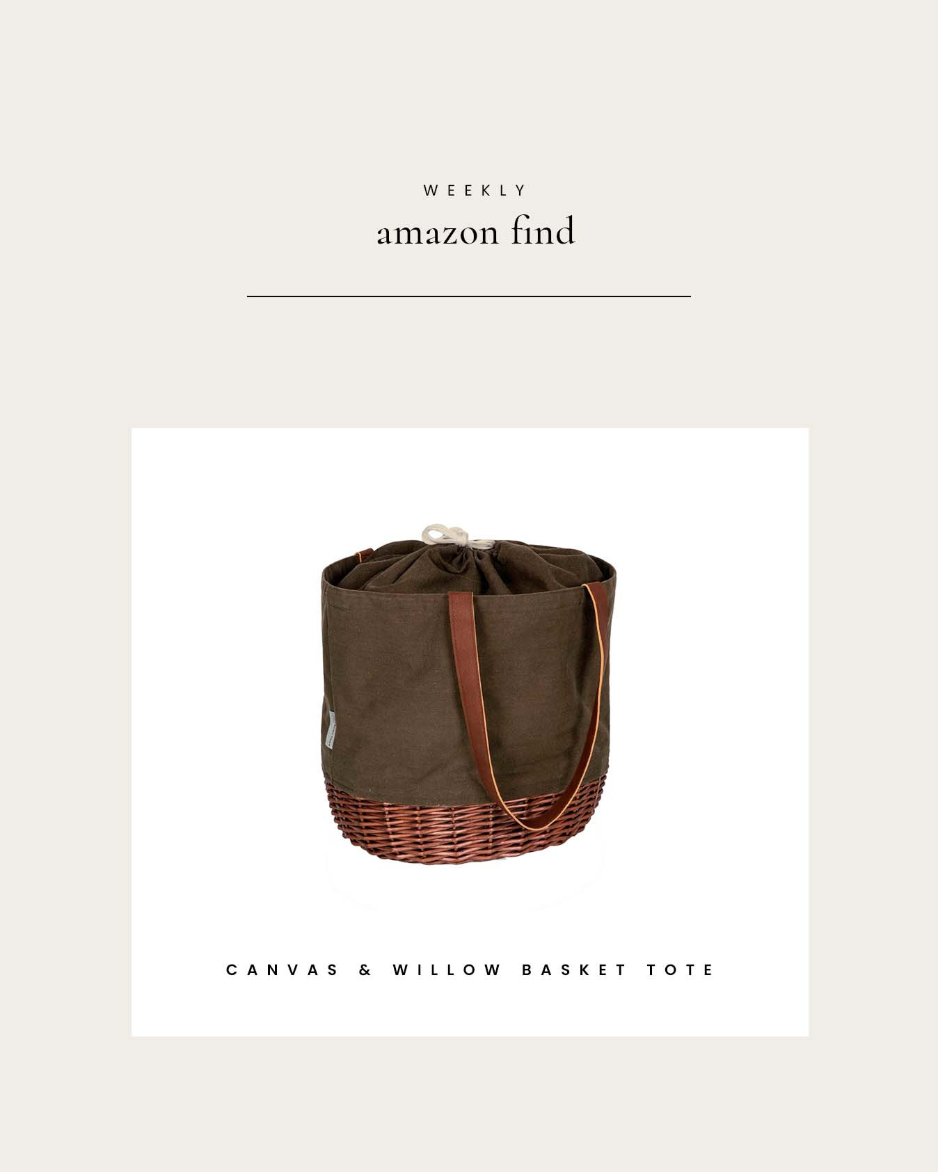 Weekly Amazon Find : Canvas & Willow Basket Tote 

 #LTKSeasonal #LTKHome