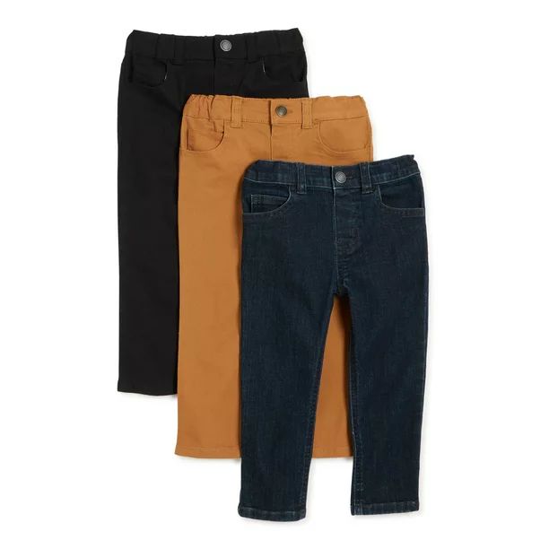 Garanimals Baby Boy & Toddler Boy Slim Fit Denim Jeans and Twill Pants Multipack, 3-Pack, 12M-5T ... | Walmart (US)