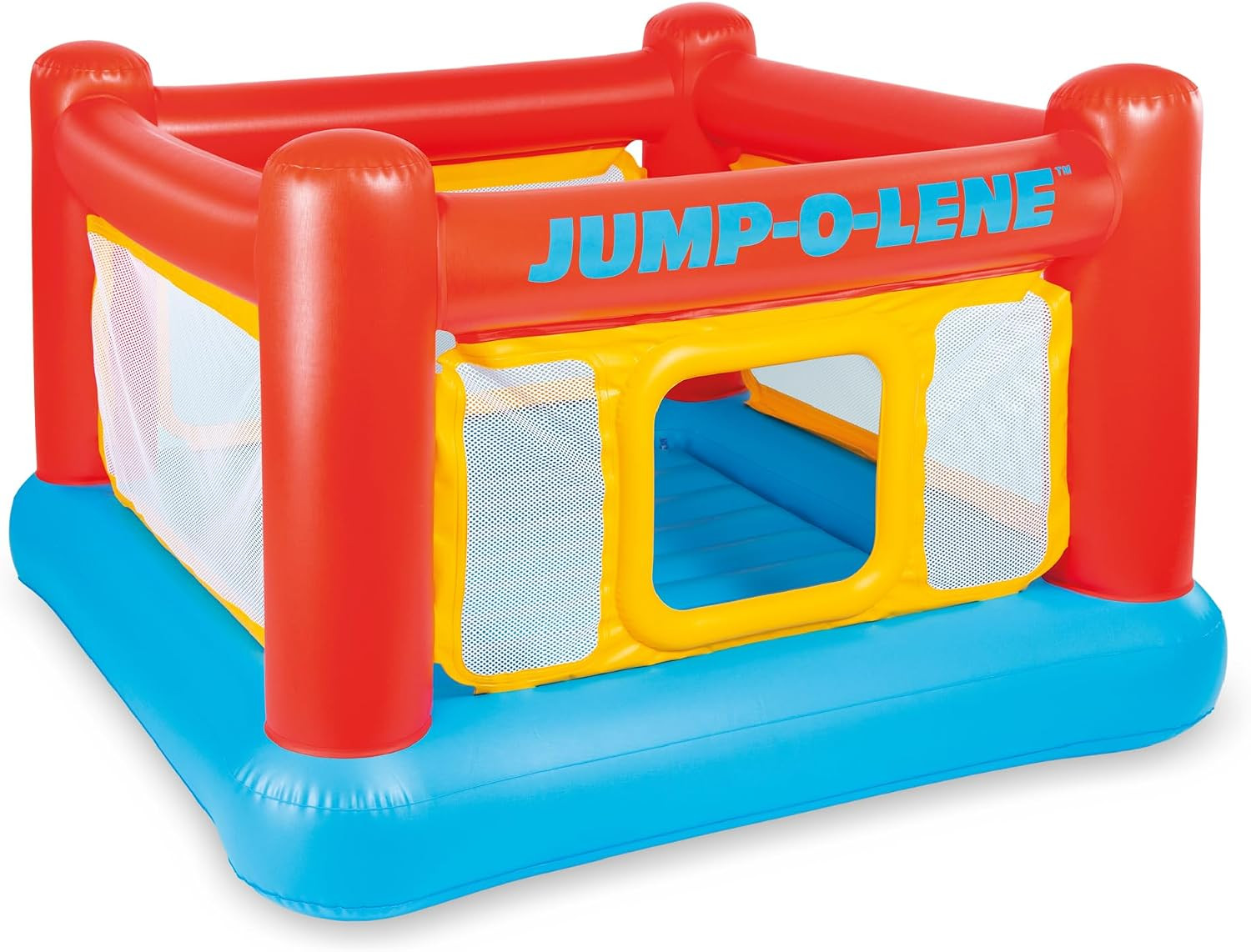 Intex Inflatable Jump-O-Lene Playhouse Trampoline Bounce House for Kids Ages 3-6 Pool Red/Yellow, 68-1/2" L x 68-1/2" W x 44" H | Amazon (US)