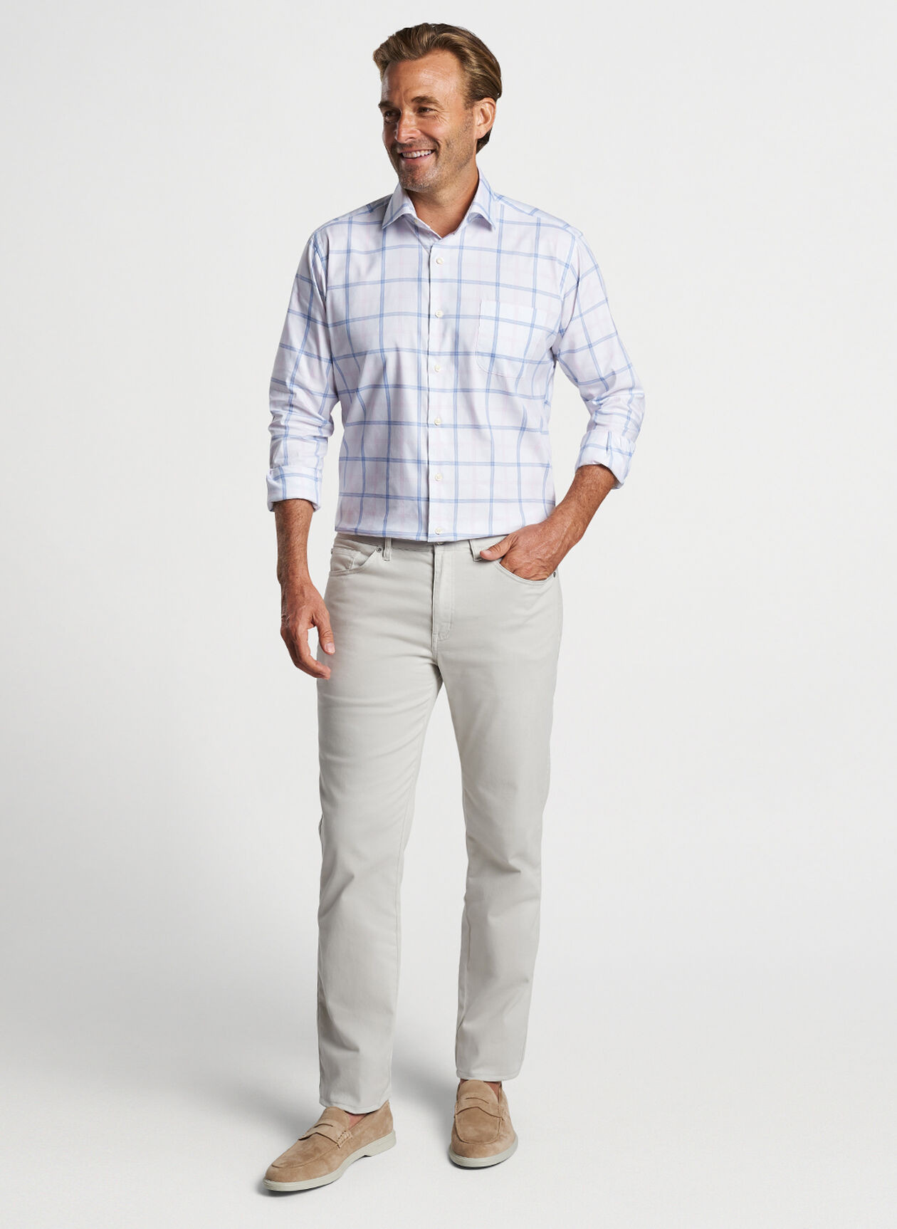 Abbot Crown Lite Cotton-Stretch Sport Shirt | Peter Millar