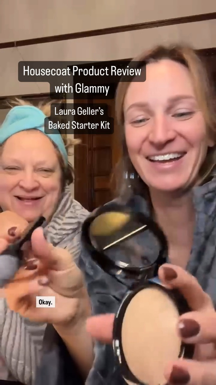 My mom and I are back with another Housecoat Product Review, this time trying the IG popular @lauragellerbeauty, makeup for mature skin. I was intrigued after seeing multiple people and celebrities (Jennie Garth, Giuliani Rancic, Fran Dresher, etc.) makeovers on IG and purchased their Baked Starter Kit which includes a Baked Balance-N-Brighten powder, Best of the Best Baked Full Face Palette and brush. This video is the very first time either of us had tried it.

I will report that we both have continued to like it more each time we’ve used it over the past couple of months. It gives you such a healthy glow (my favorite product is their Baked Highlighter in Portofino). The day that we filmed this video, we went to lunch, and we could NOT stop telling each other how incredible our face, and make up looked out in the natural light! We immediately ordered another kit so we each had our own. 

The main Baked-N-Balanced powder has taken some getting used to for both of us who typically like more coverage, but we both have been impressed by how well it stays on throughout the day. We also both like more under eye lightening so we use other items in our cosmetics bag for that.

Have you tried @lauragellerbeauty or been mesmerized by their makeovers on IG? 

#babble #babblebeauty #housecoatreview #laurageller #lauragellerbeauty #realreel 

#LTKOver40 #LTKFindsUnder50 #LTKBeauty