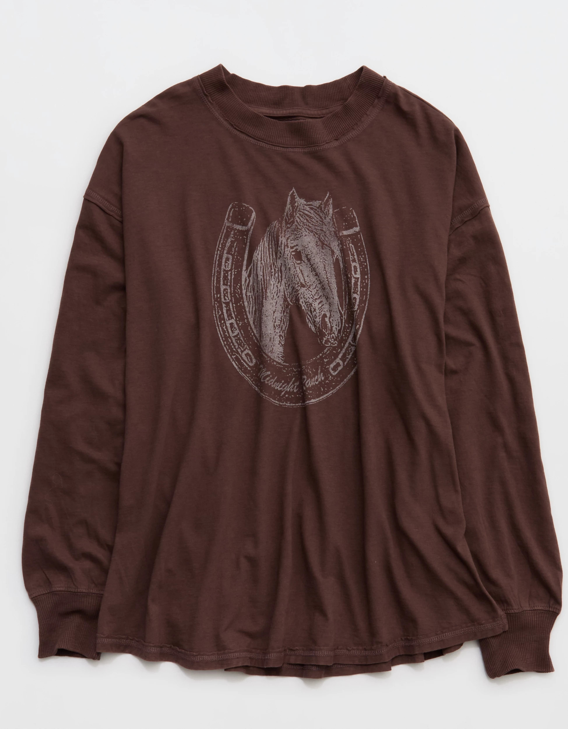 Aerie Cozy Oversized Long Sleeve Boyfriend T-Shirt | Aerie