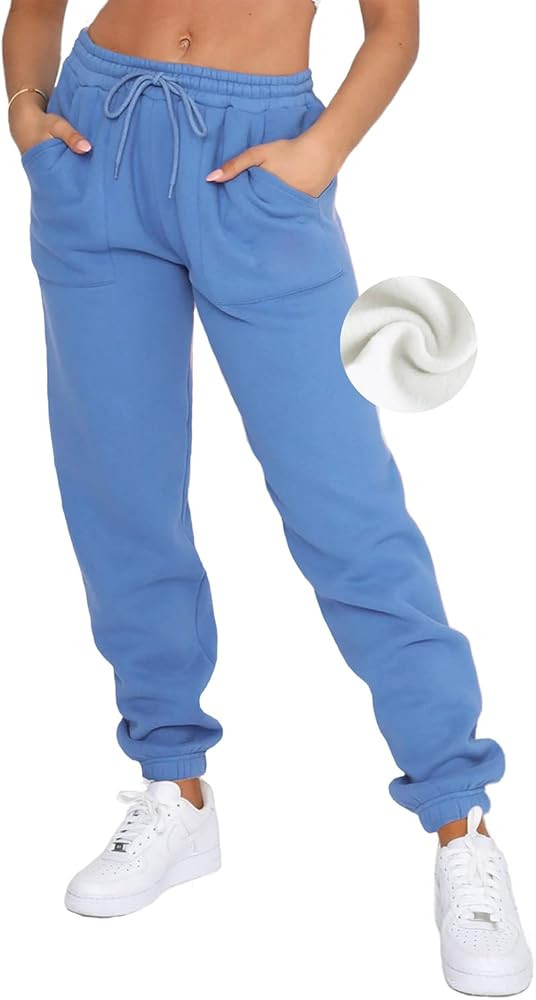 DISCIPBUSH Fleece Lined Sweatpants Women Baggy-Womens Sweatpants Womens Sweats Y2K Pants-Drawstri... | Amazon (US)