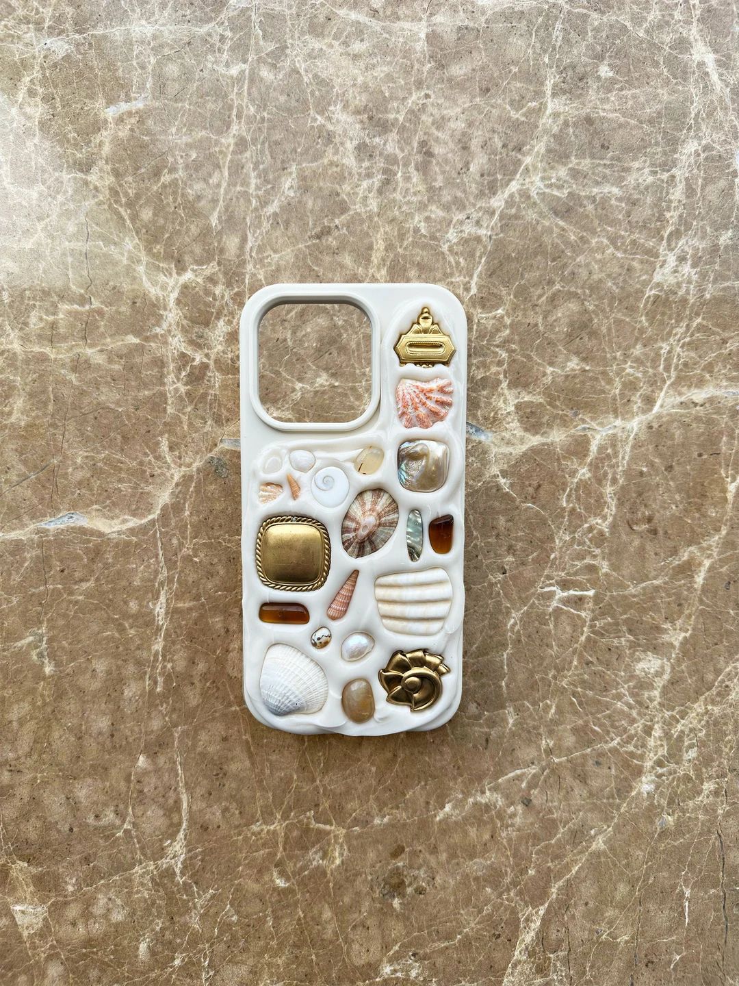 Shell Stone Mosaic Decoden Phone Case - Etsy | Etsy (US)